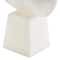 19" White Textured Wave Sculpture with Elevated Base
